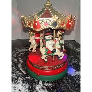 Holiday Accents 645324 Musical Animated Illuminated Carousel Used Works